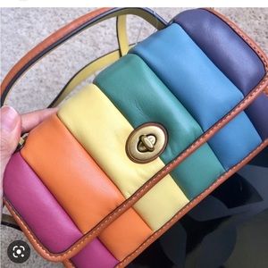 Coach Turnlock 20 Rainbow Quilting